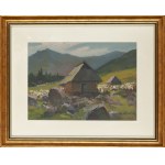 Michał Stańko (1901 Sosnowiec - 1969 Zakopane), Sheep in the Hall
