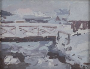 Stanisław Gałek (1876 Mokrzyska k. Brzeska - 1961 Zakopane), Mostek nad potokiem