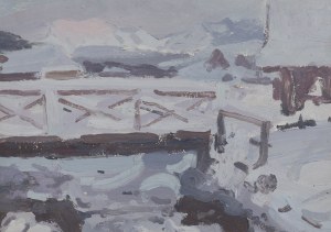 Stanisław Gałek (1876 Mokrzyska k. Brzeska - 1961 Zakopane), Mostek nad potokiem