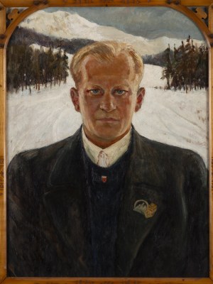 Janusz Łonicki (1898 - 1973), Portret narciarza Izydora Gąsienicy-Łuszczka, lata 30. XX w.
