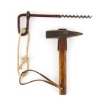 Ice auger and mountaineering hammer