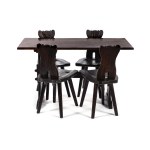 Jozef Kulon (1927 - 1998), Table and Four Chairs "Teddy Bear"