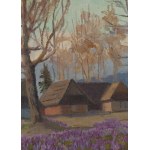 Franciszek Wójcik (1903 Wojciechowo - 1984 Zakopane), Zakopane landscape with crocuses