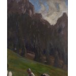 Zefiryn Ćwikliński (1871 Lvov - 1930 Zakopané), Na horské pastvině v Tatrách, 1924