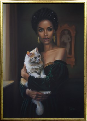 Katarzyna Rekiel, Portret damy z kotem, 2025