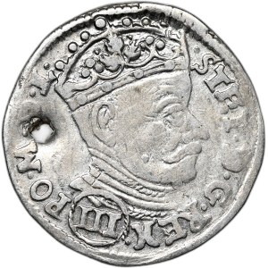 Stefan Batory, Trojak 1580, Wilno - (III) pod popiersiem