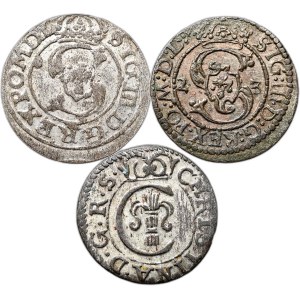 Satz von 3 Schellacks - 1623 und 1626 Vilnius, 1652 Christina Schellack, Riga