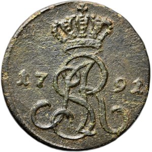 Stanisław August Poniatowski, Pfennig 1791 EB, Warschau