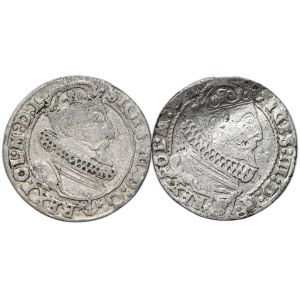 Set of 2 Kraków sixpences 1624 and 1625