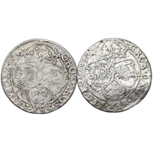 Set of 2 Kraków sixpences 1624 and 1625
