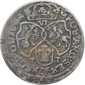John II Casimir, sixpence 1662 TT, Bydgoszcz without borders on obverse and reverse