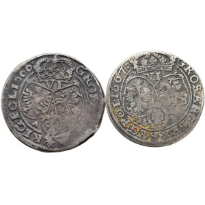 Set of 2 pieces of sixes 1666 and 1667