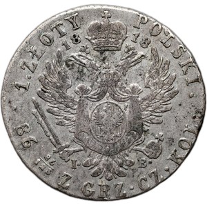 Royaume du Congrès, Nicolas Ier, 1 zloty 1818 IB, Varsovie