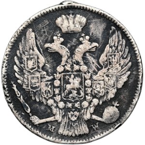 Zabór rosyjski, Mikołaj I, 30 kopiejek 2 złote 1837 MW, Warszawa