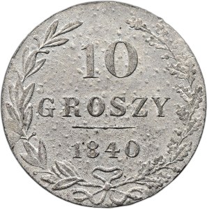 Russian partition, Nicholas I, 10 groszy 1840 MW, Warsaw