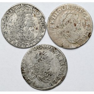 Satz von 3 Sechsen - 1667, 1683 Bydgoszcz, 1686 Königsberg