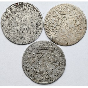 Satz von 3 Sechsen - 1667, 1683 Bydgoszcz, 1686 Königsberg