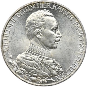 Germany, Prussia, 3 marks 1913 A, Berlin, 25 years of Wilhelm II's reign
