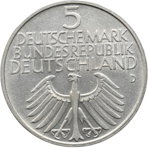 FRG, 5 Marks 1952, 100 years of the National Museum in Nuremberg.