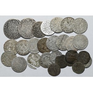 Set of 27 coins from the 17th century, Royal Poland and related to Poland
