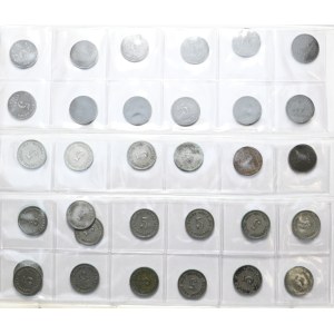 Set of 42 pieces of 5 fenig coins after 1871.