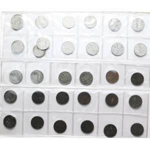 Set of 42 pieces of 5 fenig coins after 1871.