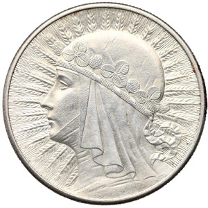 Second Republic, 10 zlotys 1932, female head, no mint mark, London