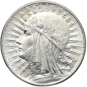 II Rzeczpospolita, 5 zlotých 1933, hlava ženy, Varšava