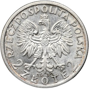 II Rzeczpospolita, 2 zlotys 1932, tête de femme, Varsovie