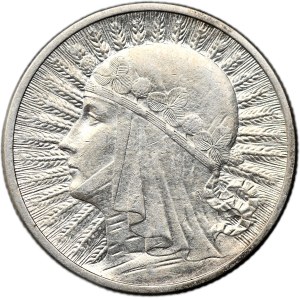 II Rzeczpospolita, 2 zloté 1933, hlava ženy, Varšava