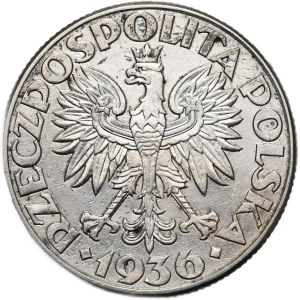 II Rzeczpospolita, 2 złote 1936, żaglowiec