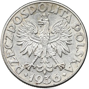 II Rzeczpospolita, 2 zloté 1936, plachetnice