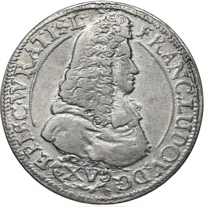 Schlesien, Herzogtum Nysa der Bischöfe von Wrocław, Franz Ludwig, 15 krajcars 1694 LPH, Nysa