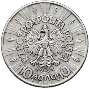 II Rzeczpospolita, 10 zlotych 1934 Pilsudski, official eagle