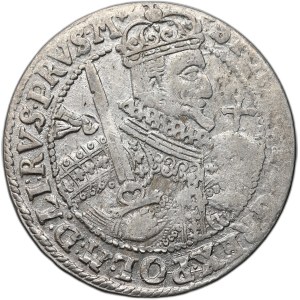 Sigismund III Vasa, ort 1623, PRVS.M+, Bydgoszcz, Sterne am Fuß der Krone