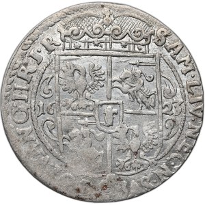 Sigismund III Vasa, ort 1623, PRVS.M+, Bydgoszcz, Sterne am Fuß der Krone