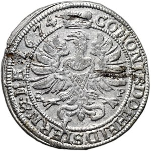 Silesia, Duchy of Oleśnica, Sylvius Frederick, 6 krajcars 1674 SP, Oleśnica