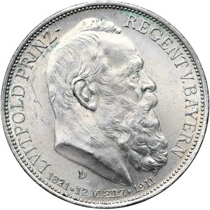 Germany, Bavaria, 3 marks 1911 D, Munich