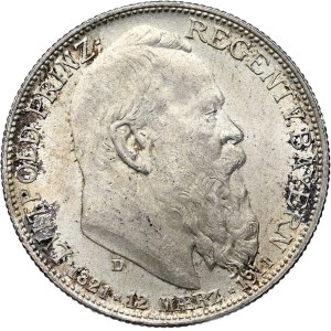 Nemecko, Bavorsko, 2 značky 1911, 90. narodeniny princa regenta