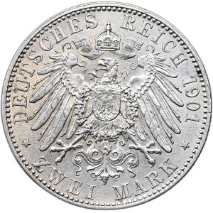 Germany, Prussia, 2 marks 1901 A, Berlin, 300 years of the Kingdom of Prussia