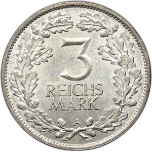 Germany, Weimar Republic, 3 marks 1925 A, Berlin