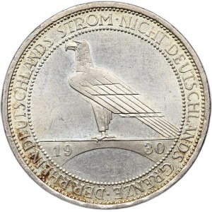 Německo, Výmarská republika, 3 marky 1930 A, Berlín - Obnova Porýní