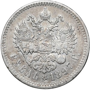 Russie, Nicolas II, Rouble 1897 **, Bruxelles