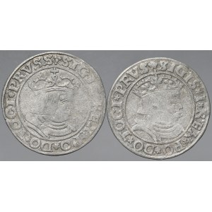 Set of 2 Torun pennies of Sigismund the Old 1530 and 1531