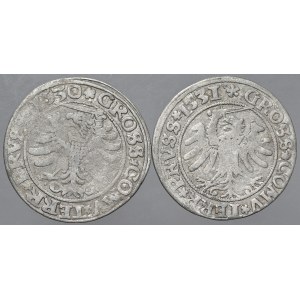 Set of 2 Torun pennies of Sigismund the Old 1530 and 1531