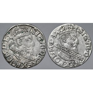 Set of 2 pieces of Sigismund III's Cracow trojaks - 1621 and 1622