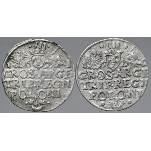 Set of 2 pieces of Sigismund III's Cracow trojaks - 1621 and 1622