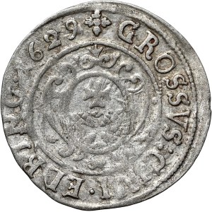 Gustav II Adolf, 1629 penny, Elbląg