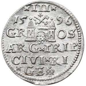 Sigismond III Vasa, trojak 1596, Riga