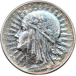 II Rzeczpospolita, 5 zlotych 1934, woman's head, Warsaw